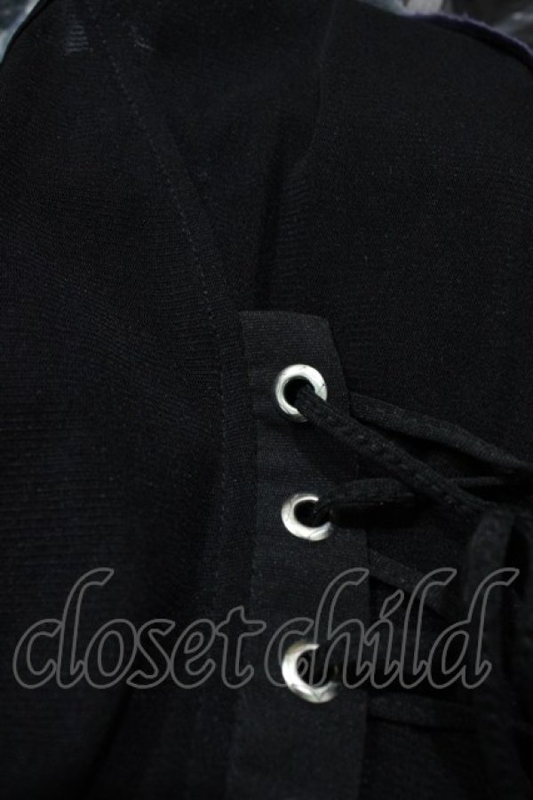 画像4: Ozz Croce / 和柄プリントメッシュジレ  黒 H-26-03-17-1036-OO-TO-AK-ZH (4)