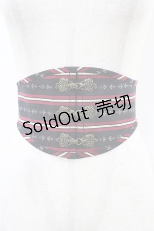 画像: EXCENTRIQUE / オリジナルレジメンタル・コルセットベルト  ブラック H-26-03-17-1005-EL-ZA-KB-ZH