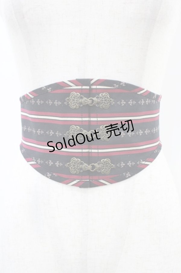 画像1: EXCENTRIQUE / オリジナルレジメンタル・コルセットベルト  ブラック H-26-03-17-1005-EL-ZA-KB-ZH (1)