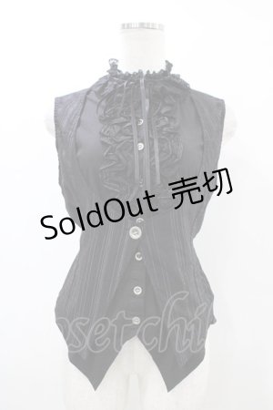 画像: h.naoto Blood / レイヤード風ノースリーブブラウス  ブラック H-26-03-17-1038-HN-BL-KB-ZH