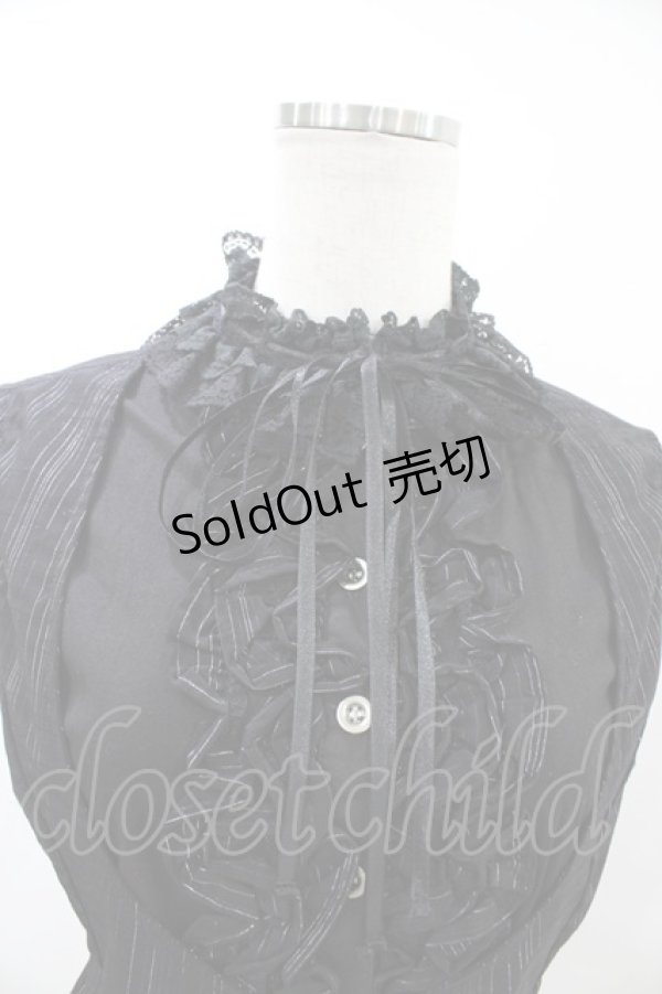 画像3: h.naoto Blood / レイヤード風ノースリーブブラウス  ブラック H-26-03-17-1038-HN-BL-KB-ZH (3)