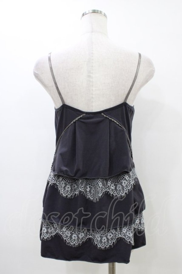 画像2: OZZ ANGELO / レースキャミソール  グレー H-26-03-17-1039-OO-TO-AK-ZH (2)