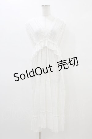 画像: merry jenny / チュールフリルレイヤードワンピース  アイボリー H-26-03-17-1040-LO-OP-KB-ZH