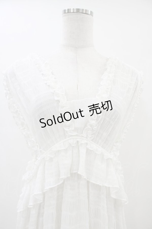 画像3: merry jenny / チュールフリルレイヤードワンピース  アイボリー H-26-03-17-1040-LO-OP-KB-ZH (3)