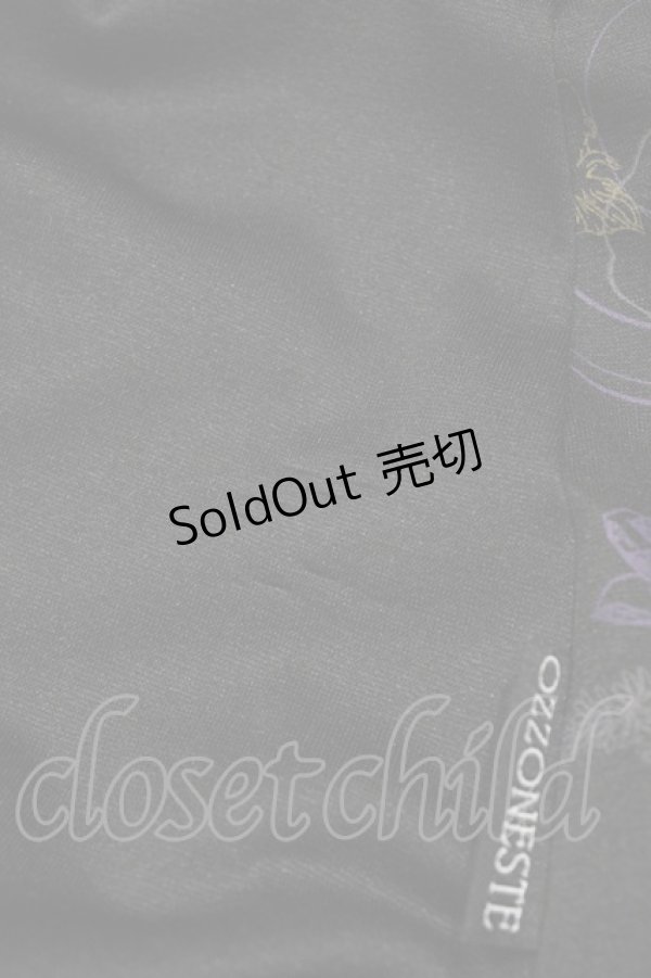 画像5: Ozz oneste / チャイナ刺繍半袖カットソー  黒 H-26-03-17-1044-OO-TO-AK-ZH (5)