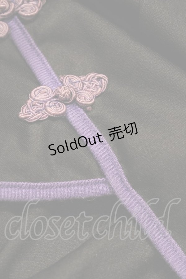 画像6: Ozz oneste / チャイナ刺繍半袖カットソー  黒 H-26-03-17-1044-OO-TO-AK-ZH (6)