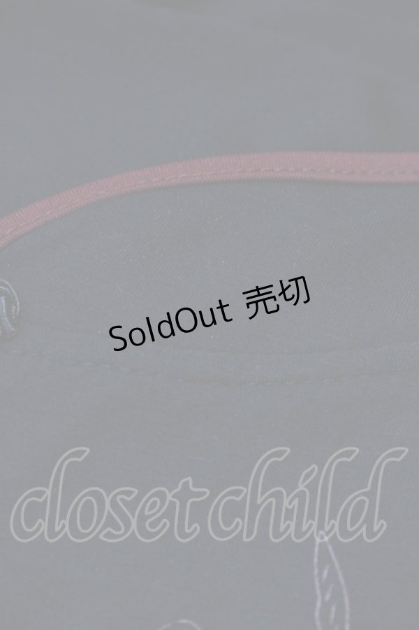 画像4: Ozz oneste / チャイナ刺繍半袖チュニック  黒×赤 H-26-03-17-1045-OO-TO-AK-ZH (4)