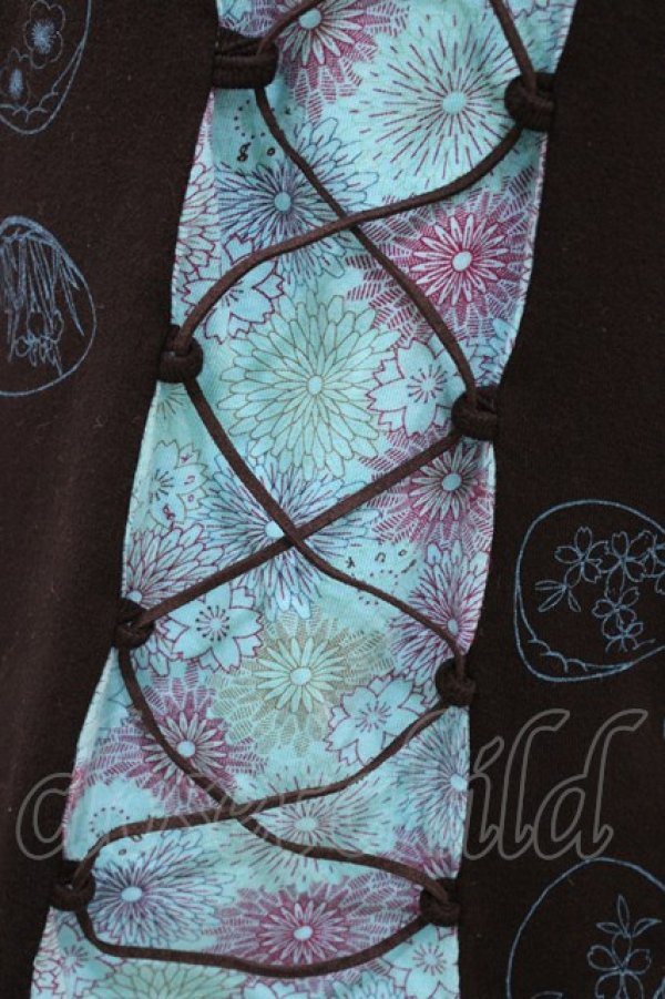 画像3: gouk / 和柄切替カットソー  黒×青 H-26-03-17-1046-GO-TO-AK-ZH (3)