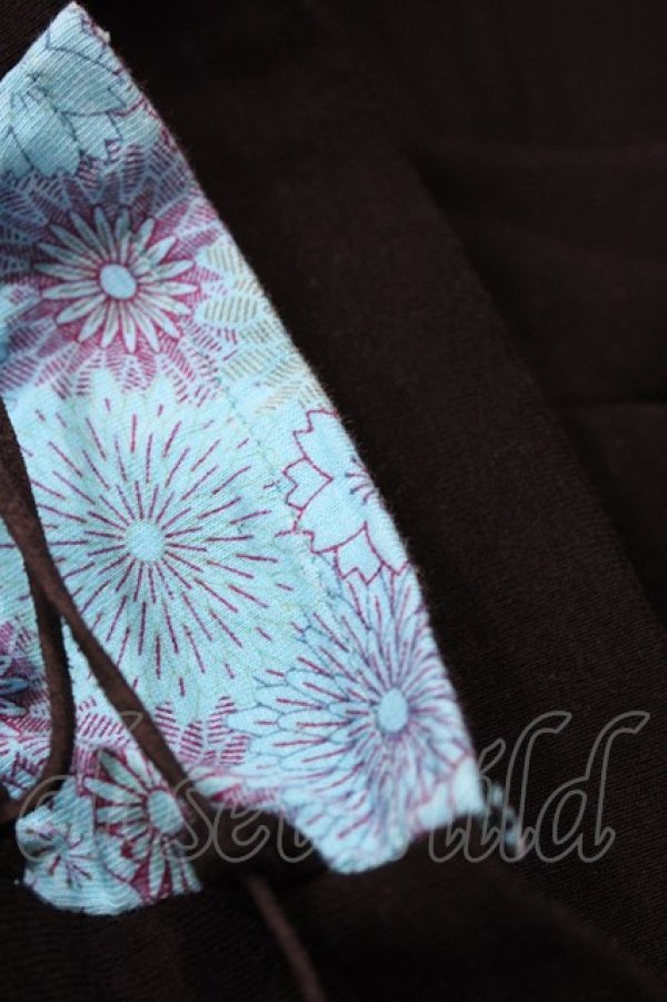 画像5: gouk / 和柄切替カットソー  黒×青 H-26-03-17-1046-GO-TO-AK-ZH (5)