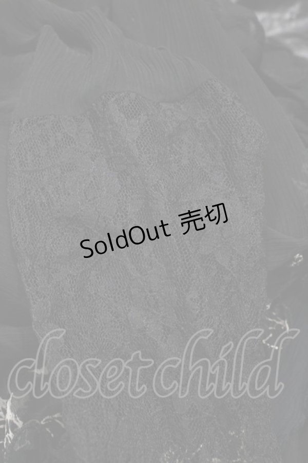 画像4: h.NAOTO / レースアップシースルーカーデ  黒 H-26-03-17-1047-HN-TO-AK-ZH (4)