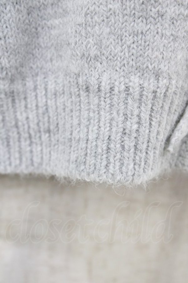 画像4: merry jenny / シャーリングチュールニットカーディガン  グレー H-26-03-17-1050-LO-TO-KB-ZH (4)