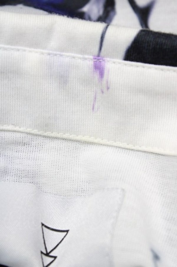 画像3: KINGLYMASK / リボンタイ付半袖カットソーシャツ  ホワイト H-26-03-17-1051-PU-BL-KB-ZH (3)