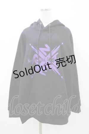 画像: NieR Clothing / プリントプルパーカー  黒 H-26-03-17-1055-PU-TO-AK-ZH