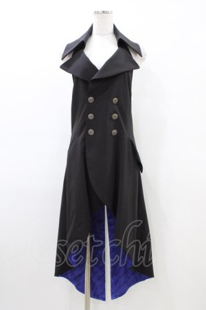 画像: Moi-meme-Moitie / 後ろ編み上げ燕尾ジレ Man ブラック H-26-03-17-1009-MO-TO-KB-ZH