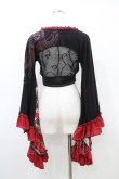 画像2: Qutie Frash / メッシュ着物袖トップス  黒×赤 H-26-03-17-1012-QU-TO-KB-ZH (2)