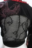 画像4: Qutie Frash / メッシュ着物袖トップス  黒×赤 H-26-03-17-1012-QU-TO-KB-ZH (4)