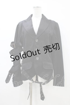 画像: BPN FOR MEN / ベルトボンテージジャケット  ブラック H-26-03-17-1014-GO-JA-KB-ZH