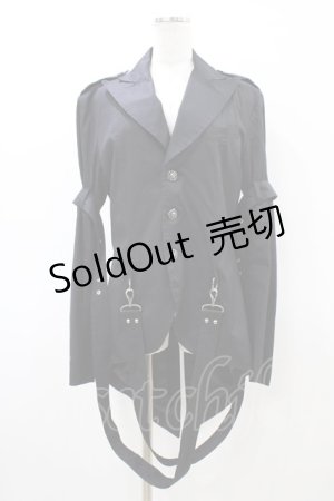 画像: BPN FOR MEN / ベルトボンテージジャケット  ブラック H-26-03-17-1015-GO-JA-KB-ZH