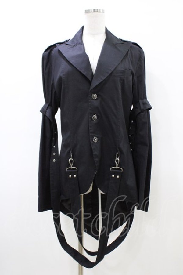 画像1: BPN FOR MEN / ベルトボンテージジャケット  ブラック H-26-03-17-1015-GO-JA-KB-ZH (1)