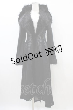 画像: h.NAOTO / ドラゴンレザーロングコート  ブラック H-26-03-17-1016-HN-CO-KB-ZH