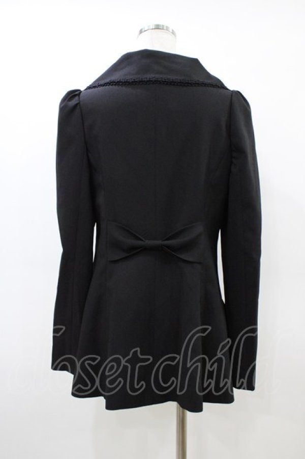 画像2: MIHO MATSUDA / リボンポケットロングジャケット  黒 H-26-03-17-1017-GO-JA-KB-ZH (2)