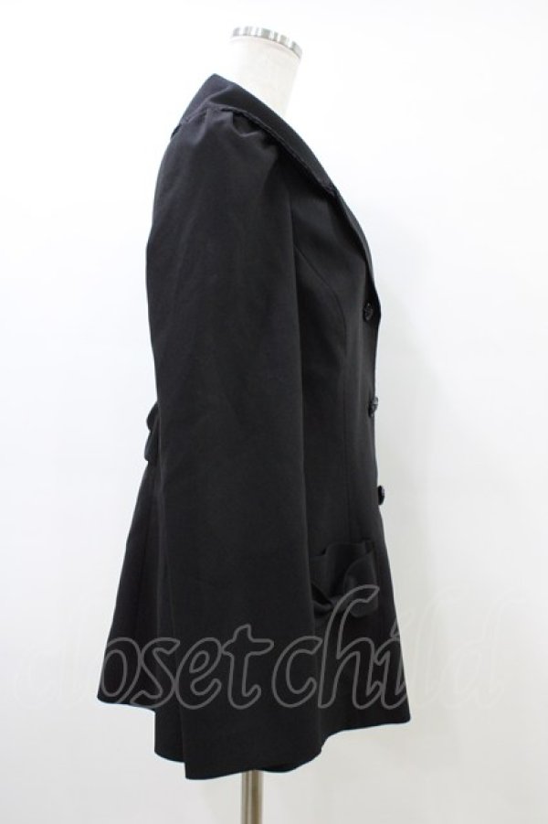 画像3: MIHO MATSUDA / リボンポケットロングジャケット  黒 H-26-03-17-1017-GO-JA-KB-ZH (3)