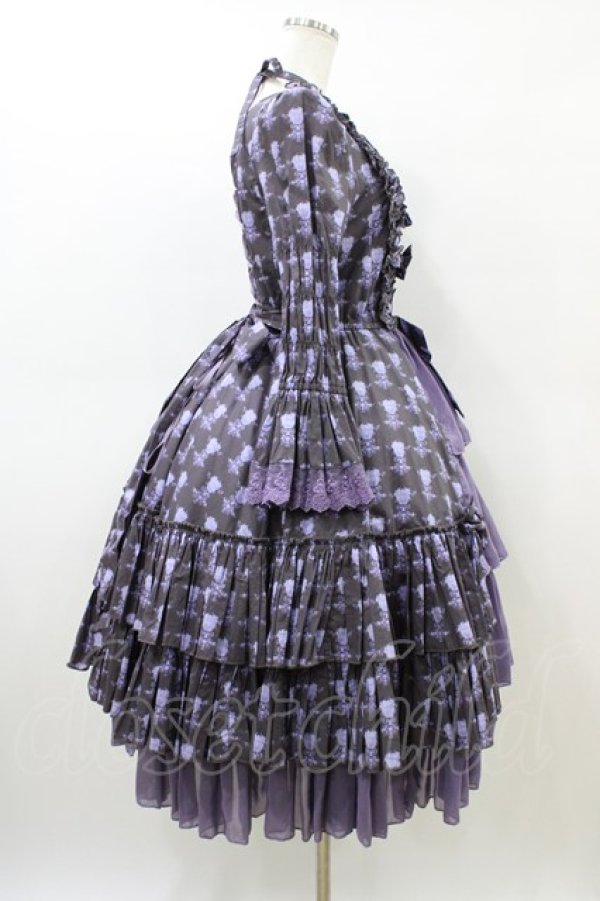 画像3: ATELIER PIERROT / Rosy Bouquet Dress size1 パープル H-26-03-17-1020-EL-OP-NS-ZH (3)