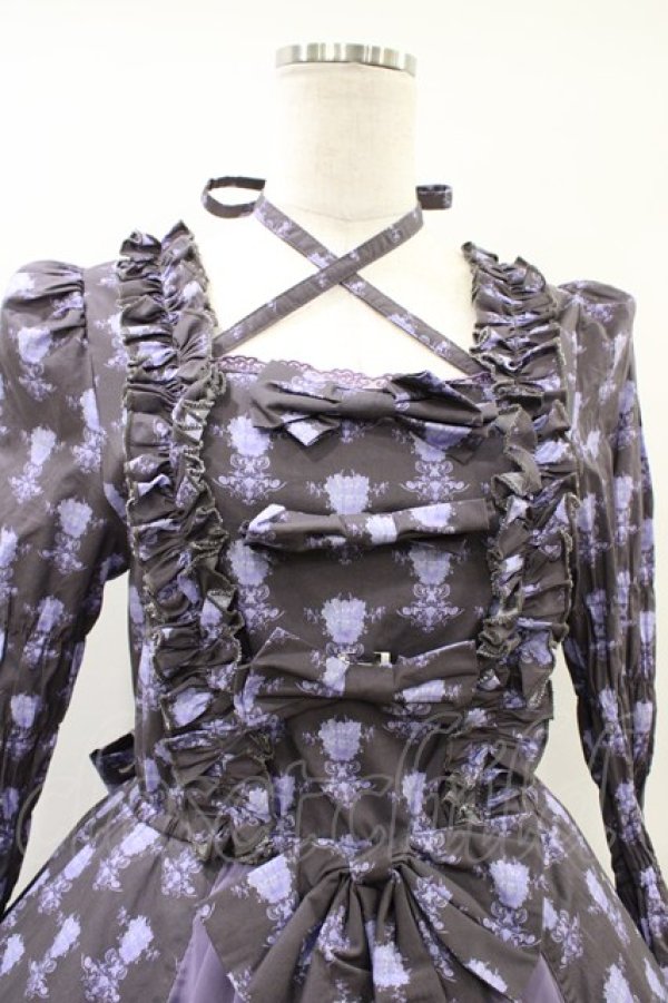 画像4: ATELIER PIERROT / Rosy Bouquet Dress size1 パープル H-26-03-17-1020-EL-OP-NS-ZH (4)