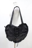 画像1: ATELIER PIERROT / Lace up Ribbon Heart Bag 黒  H-26-03-17-1003-EL-BG-AK-ZH (1)