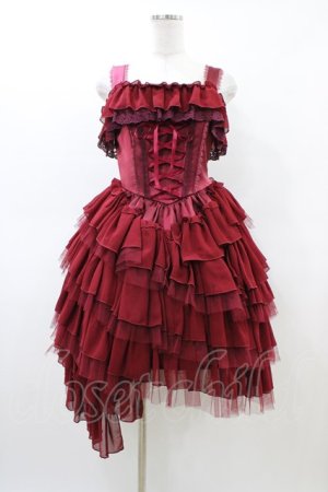 画像: Vallee lys / ノネットジャンパースカート  ワイン H-26-03-17-1022-GO-OP-AK-ZH