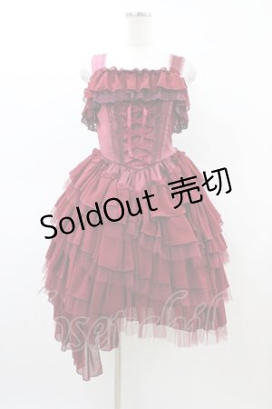 画像: Vallee lys / ノネットジャンパースカート  ワイン H-26-03-17-1022-GO-OP-AK-ZH