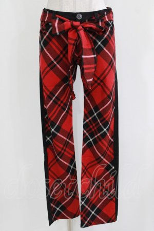 画像: MILKBOY / チェック切替パンツ  黒×赤 H-26-03-18-025-MB-PA-KB-ZH