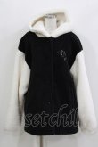 画像1: NieR Clothing / 耳付きフードバイカラーボアアウター  白×黒 H-26-03-18-029-PU-CO-KB-ZH (1)