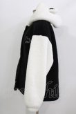 画像2: NieR Clothing / 耳付きフードバイカラーボアアウター  白×黒 H-26-03-18-029-PU-CO-KB-ZH (2)