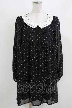 画像: WORLD WIDE LOVE！(Rydia) / 配色スターワンピース  黒×白 H-26-03-18-032-PU-OP-KB-ZH