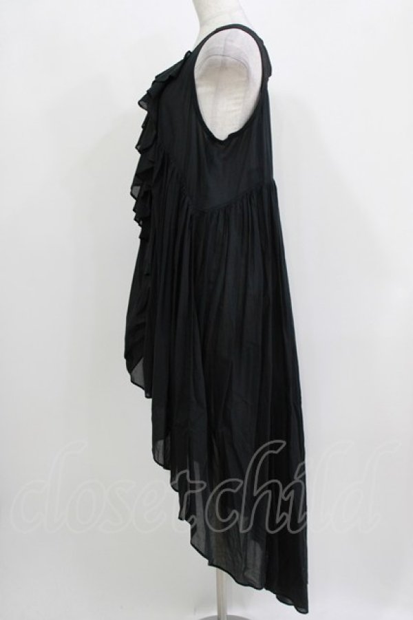 画像2: Na+H / フロントZIPフィッシュテールロングワンピース  黒 H-26-03-18-033-PU-OP-KB-ZH (2)