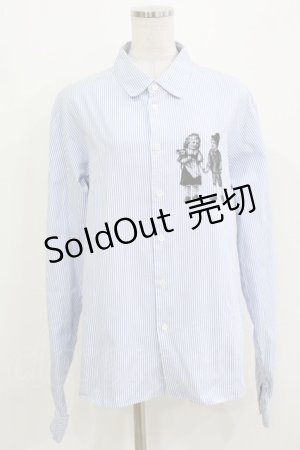 画像: MILKBOY / ヘンゼルAndグレーテルシャツ  ストライプ(サックス) H-26-03-18-038-MB-BL-KB-ZH
