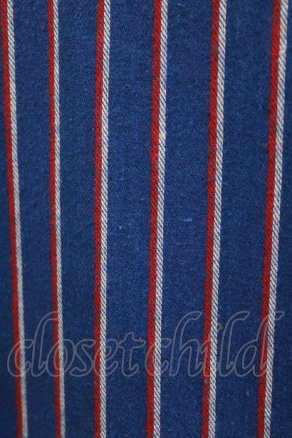 画像4: Drug Honey / ストライプロングジャケット  青 H-26-03-18-041-PU-JA-KB-ZH (4)