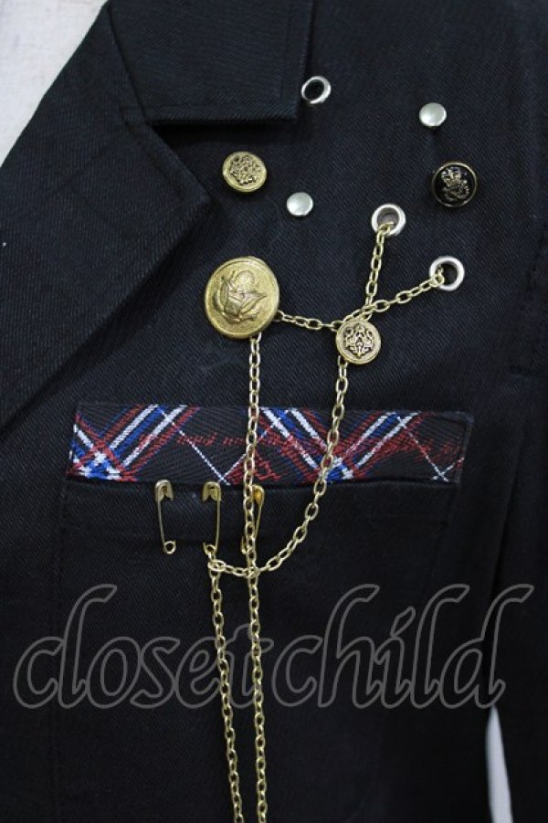 画像4: h.ANARCHY / スカルプリントボタンジャケット  黒 H-26-03-18-042-HN-JA-KB-ZH (4)