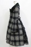 画像2: MARBLE / レースバッスル風チェックコート  黒 H-26-03-18-003-GO-CO-KB-ZH (2)