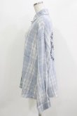 画像2: NieR Clothing / 切替チェックシャツ  ブルー H-26-03-18-046-PU-BL-KB-ZH (2)