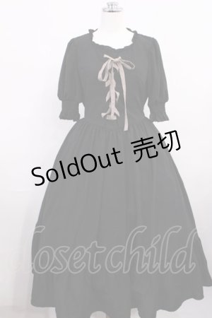 画像: m petit by misako / AMレースアップワンピース S ブラック H-26-03-18-1006-LO-OP-NS-ZH