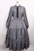 画像1: m petit by misako / AM*レースティアードワンピース L グレー H-26-03-18-1007-LO-OP-NS-ZH (1)