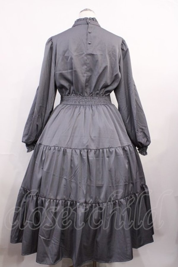 画像2: m petit by misako / AM*レースティアードワンピース L グレー H-26-03-18-1007-LO-OP-NS-ZH (2)