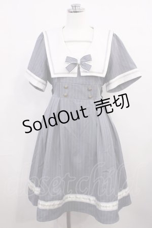 画像: Amavel / Message Ribbonスクエアセーラーワンピース Free サックス H-26-03-18-1013-CA-OP-NS-ZH