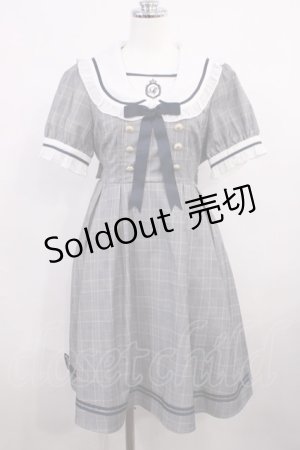 画像: Amavel / ミドル丈セーラーフリルワンピース Free ネイビー H-26-03-18-1014-CA-OP-NS-ZH