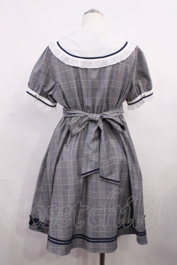 画像2: Amavel / ミドル丈セーラーフリルワンピース Free ネイビー H-26-03-18-1014-CA-OP-NS-ZH (2)