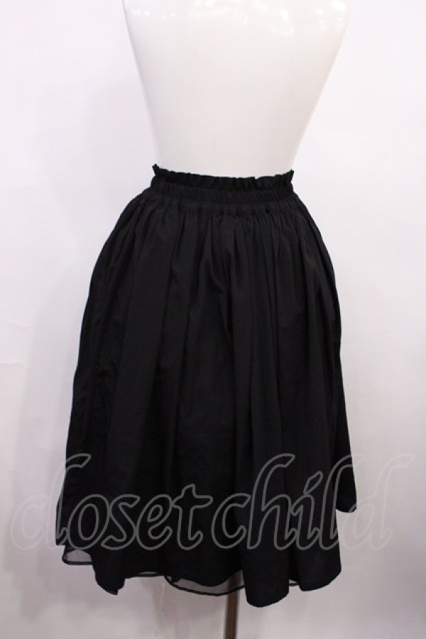 画像2: Amavel / オーガンジースカート Free ブラック H-26-03-18-1017-CA-SK-NS-ZH (2)