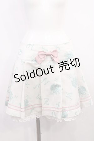 画像: ALICE and the PIRATES / アリスとアルファベットの迷宮柄スカート Free 生成り H-26-03-18-1019-PA-SK-NS-ZH