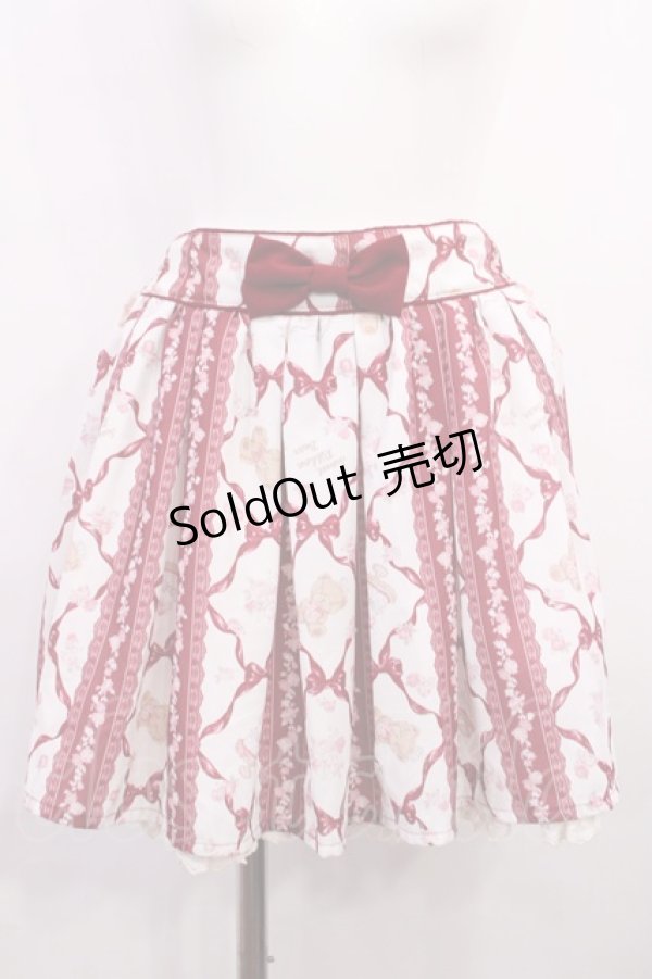 画像1: LIZ LISA / リボンベアー柄スカパン Free オフ/レッド H-26-03-18-1022-LO-PA-NS-ZH (1)